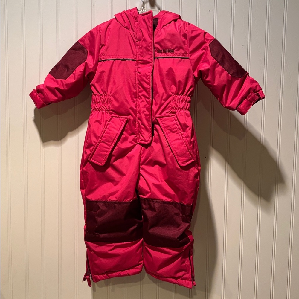 Pink Platinum Vibrant Fleece Lined Snowsuit Size 18 Months